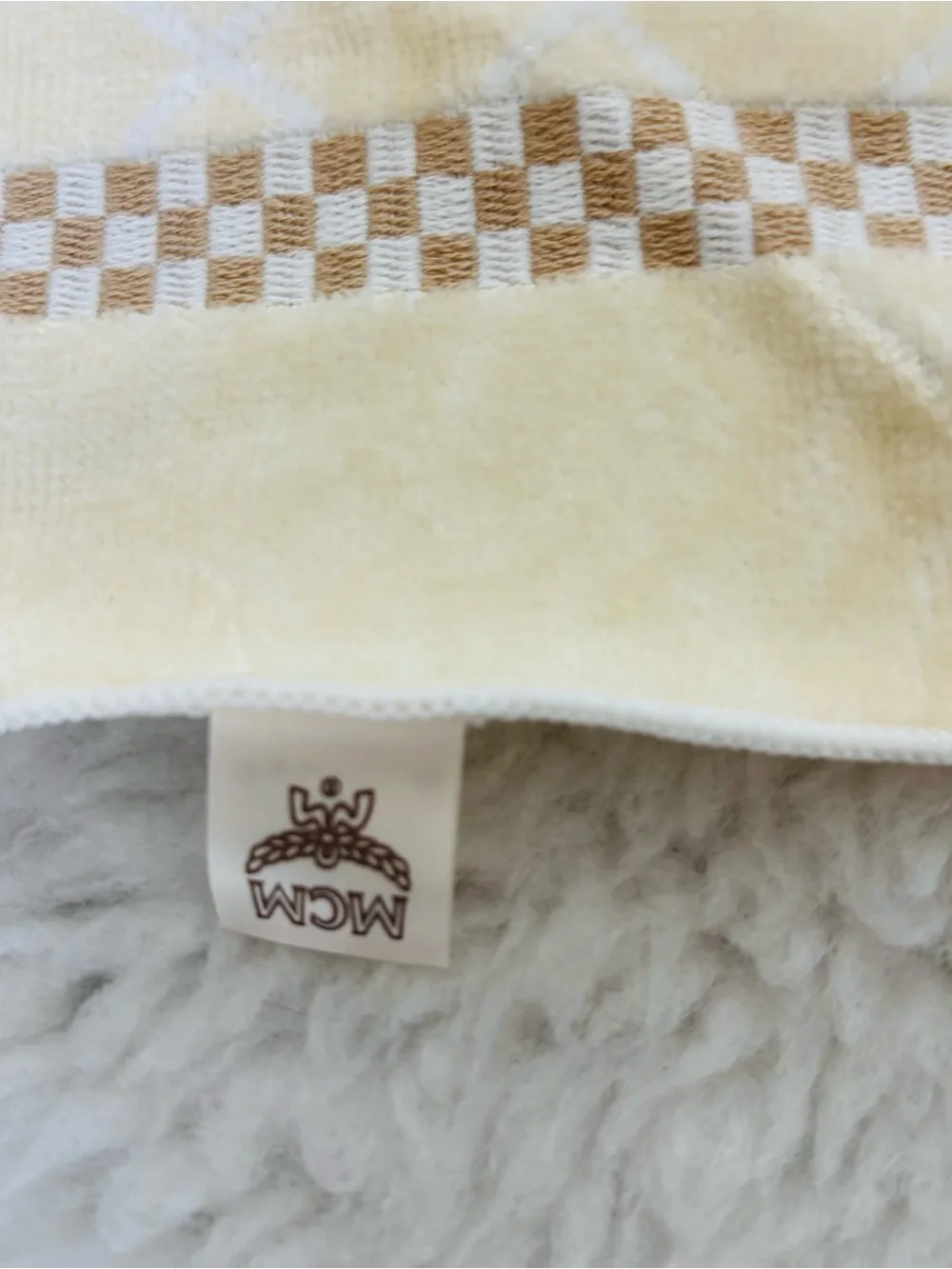 MCM Set of 2 Leather/Canvas Logo Cosmetic Pouch & Hand Towel Set